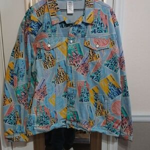 ♡Disney Fantasyland Castle Men's Denim Jacket XXL♡
